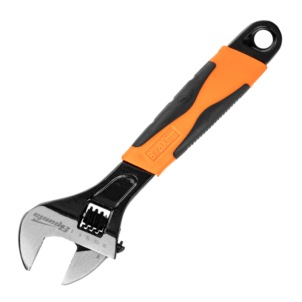 Ключ разводной, 200 мм, двухкомпонентная рукоятка Sparta 15542