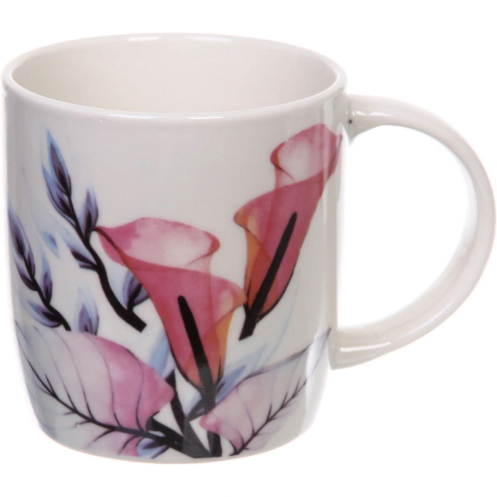 Кружка керамическая 350мл «Цветочная акварель», микс рисунков