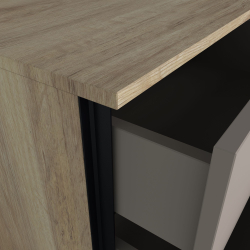 Тумба под телевизор Сиэтл, 4 ящика, бежевый