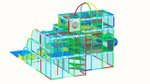 Детский игровой лабиринт Облачко 91 м² (11*8.3*6.5)