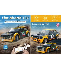 Радиоуправляемый конструктор CaDA спортивная машинка Fiat Abarth 131 1/24 (216 деталей)