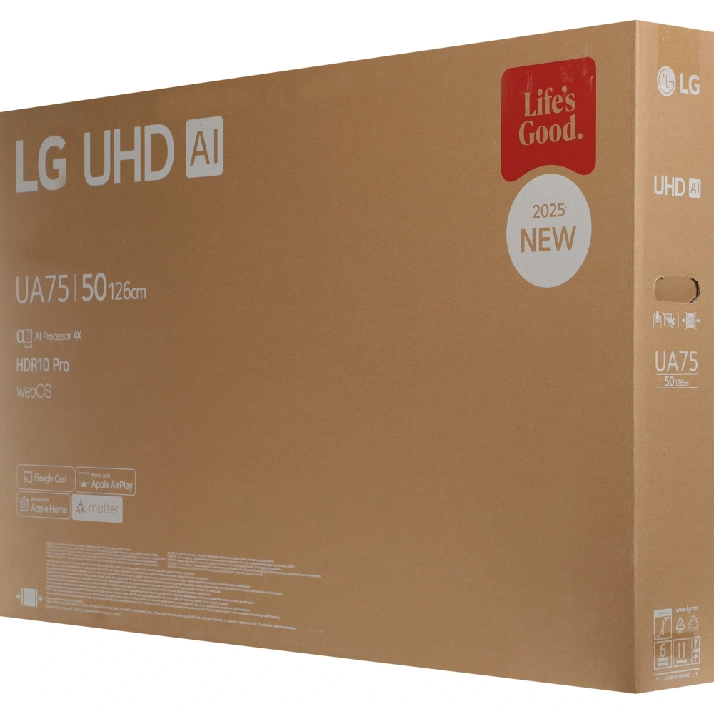Телевизор LG 50UA75009LA.ARUG 50" LED 4K Ultra HD черный