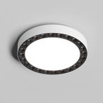 DK2841-WB Накладной светильник DUAL 18+18 Вт, LED 4000K, IP 20, d212mm, белый/черный, алюминий/акрил