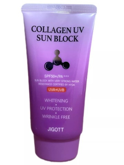 Солнцезащитный крем с коллагеном SPF50/PA+++ Jigott Collagen UV Sun Block 70 мл