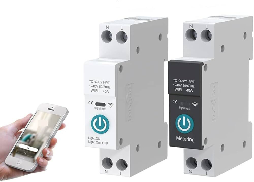 WiFi выключатель на DIN рейку AT-Q-SY1-WT (40A)