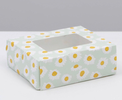 Коробка складная «Ромашки», 10 × 8 × 3.5 см