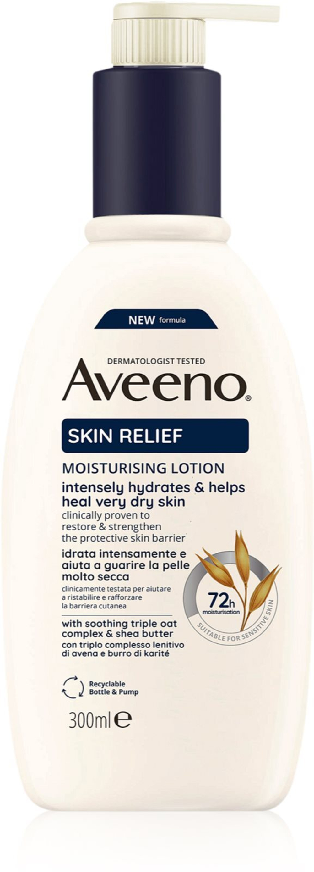 Aveeno Skin Relief Nourishing Lotion - увлажняющее молочко для тела для очень сухой кожи /   300  ml  / GTIN 3574661496269