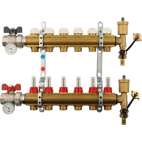 Коллекторная группа для теплого пола TIEMME - 6 выходов