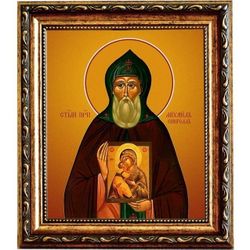 Михаил Сингелл, Константинопольский преподобный. Икона на холсте.