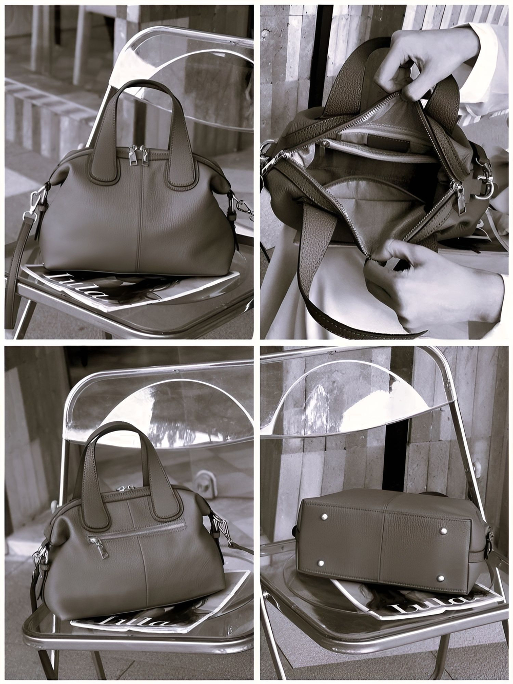 женская сумка на плечо из натуральной кожи