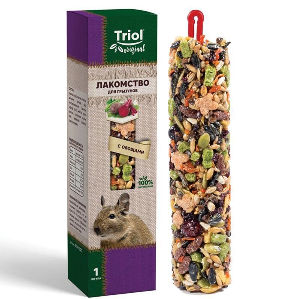 Лакомство для грызунов с овощами, 110г, Triol Original