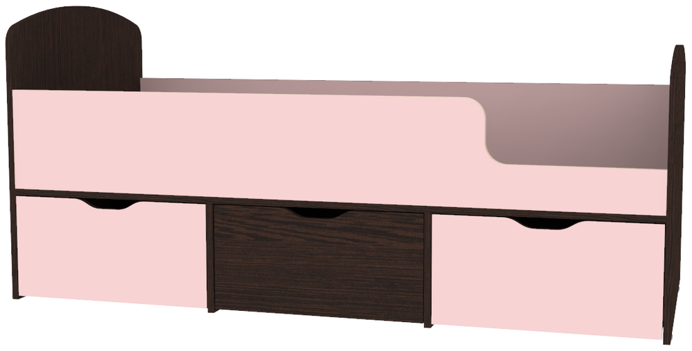 Кровать КарИВи Малыш Мини Венге Розовый