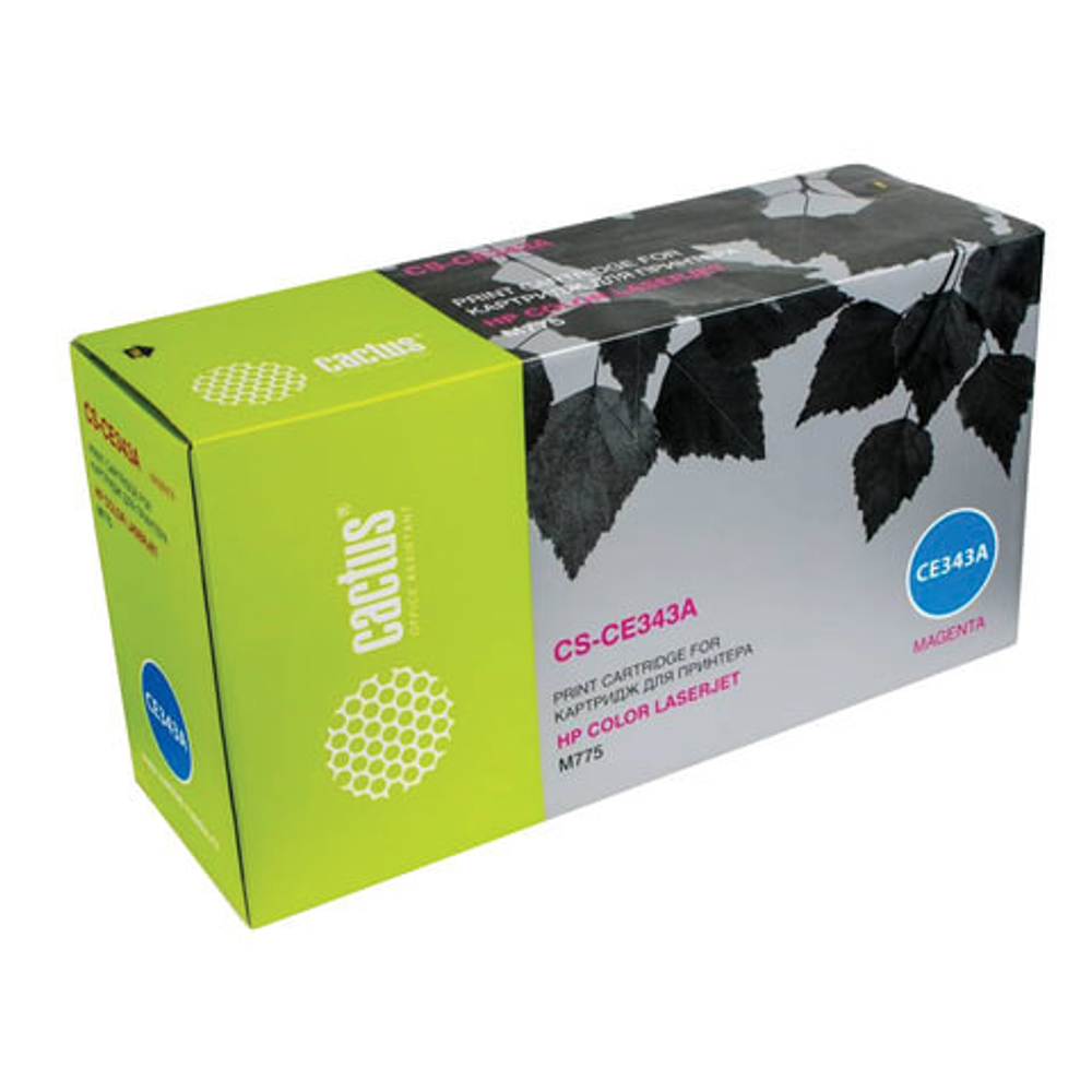 Картридж лазерный CACTUS (CS-CE343A) для HP LaserJet M775dn/f/z, пурпурный, ресурс 16000 стр., CS-CE343A(R)