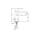 Смеситель для раковины Steinberg Серия 170 с керамическим картриджем, без сливного гарнитура 1 1/4“, с гибкими шлангами 3/8“, хром 170 1010 1