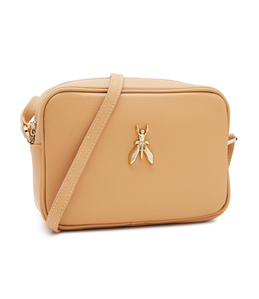 Кожаная сумка-мессенджер Patrizia Pepe - бежевый(8B0101 L001)