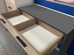 НМ 011.40 Стол туалетный Оттавия Антрацит/Дуб золотой