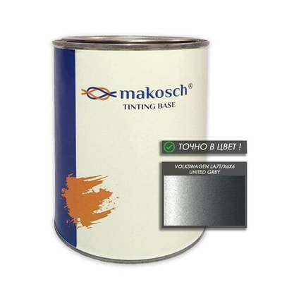 Автоэмаль makosch/VOLKSWAGEN LA7T, X6X6, Базовая эмаль, серый, перламутр, 800мл.
