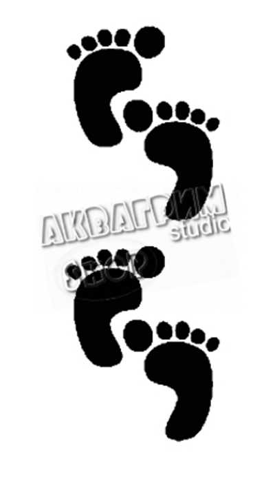 Трафарет для блеск тату "Следы