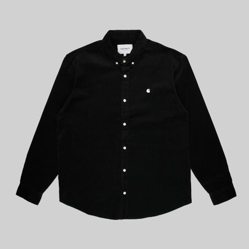 Рубашка мужская Carhartt WIP Madison Fine Cord артикул:I030580_black - купить в магазине Дайс