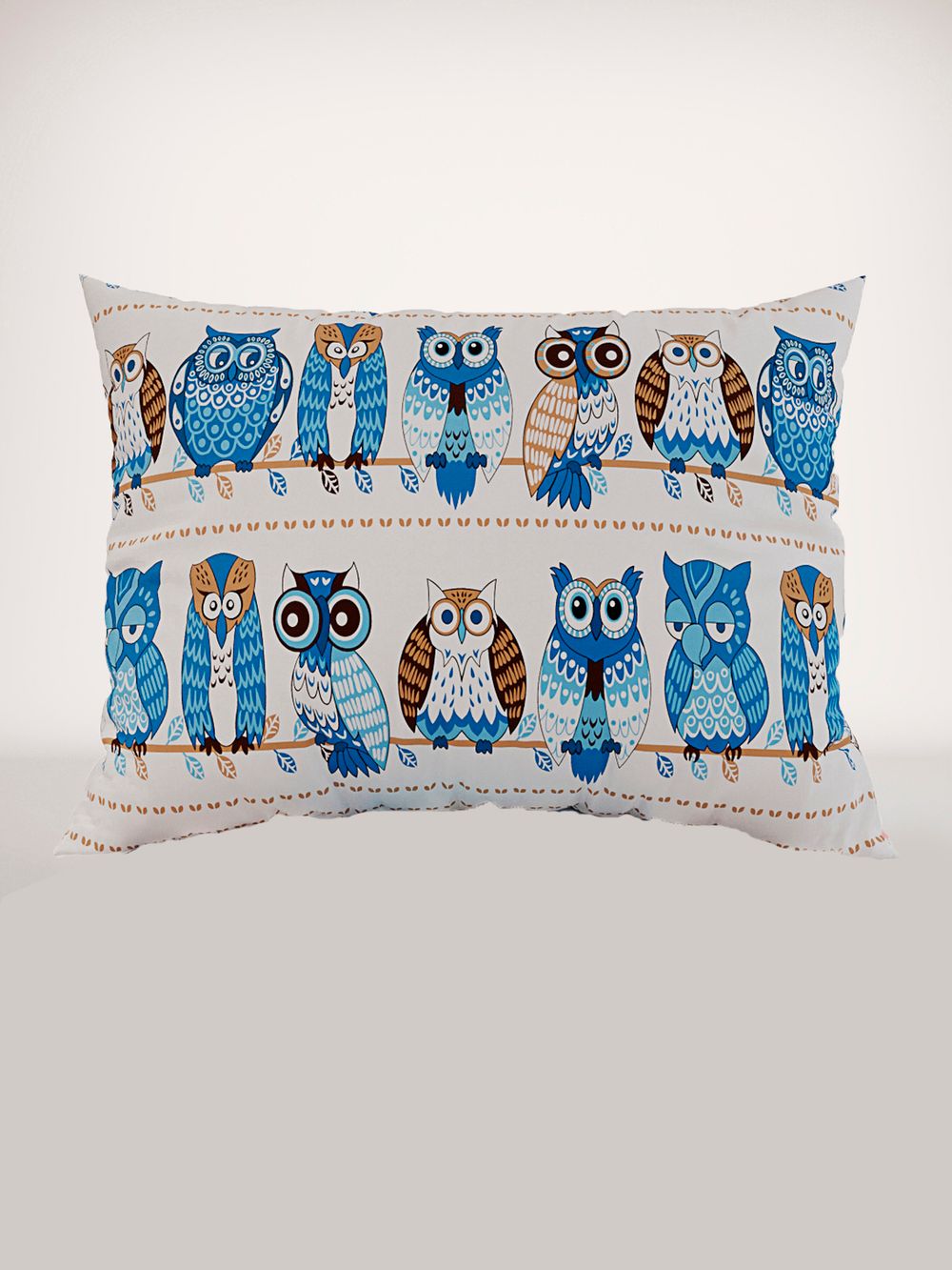 Постельное белье перкаль Сказка "Совушки" 1,5-сп Наволочка 50х70 см 1 шт Простынь на резинке 90x200 см Пододеяльник 145x215 см