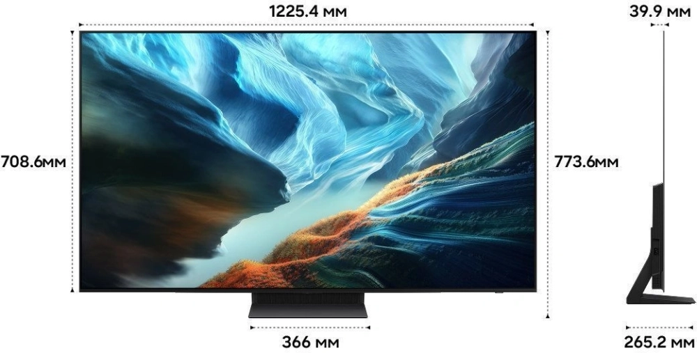 Телевизор OLED Samsung 55" QE55S90HAUXPY Series 9 черный графит 4K Ultra HD 120Hz DVB-T2 DVB-C DVB-S2 USB WiFi Smart TV