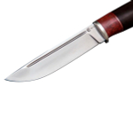 Нож кузница Семина Пуукко, ст.VG -10,мельхиор,стаб.кар.бер.,черное дерево