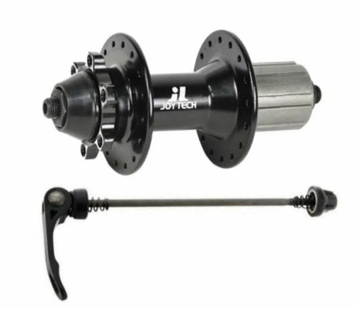 Втулка задняя D762TSE 36Н эксц, под касс. 8-9 скор., под диск 6 болт., алюм., чёрная, арт. 130046