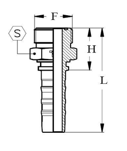 Фитинг DN 20 ORFS (Г) 1.3/16 CS