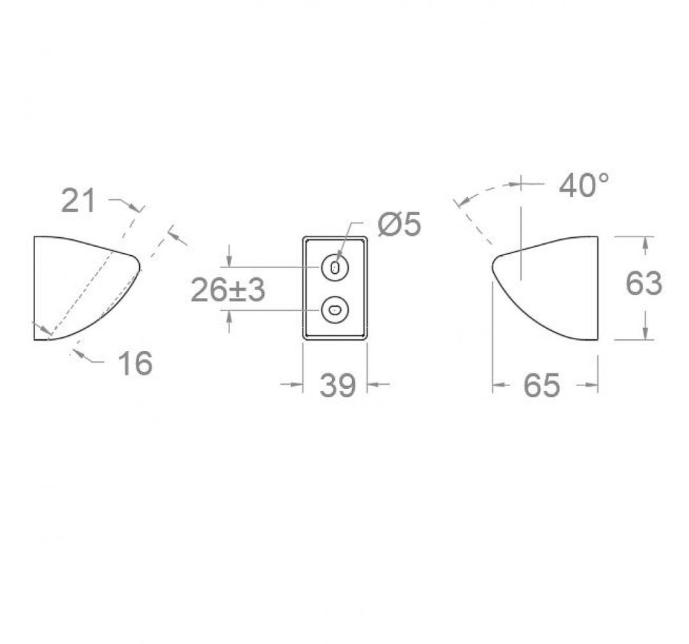 Держатель лейки настенный нерегулируемый ABS 3544