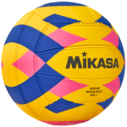 Мяч для водного поло MIKASA WP220C р.2, jun, резина, вес 300-320 г, дл.окр. 58-60см, жел-син-роз