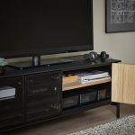 Тумба под ТВ - IKEA BOASTAD/БОАСТАД ИКЕА, 121х42х45 см, черный/бежевый