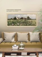 Большая картина на стену на холсте в раме 106*46 см