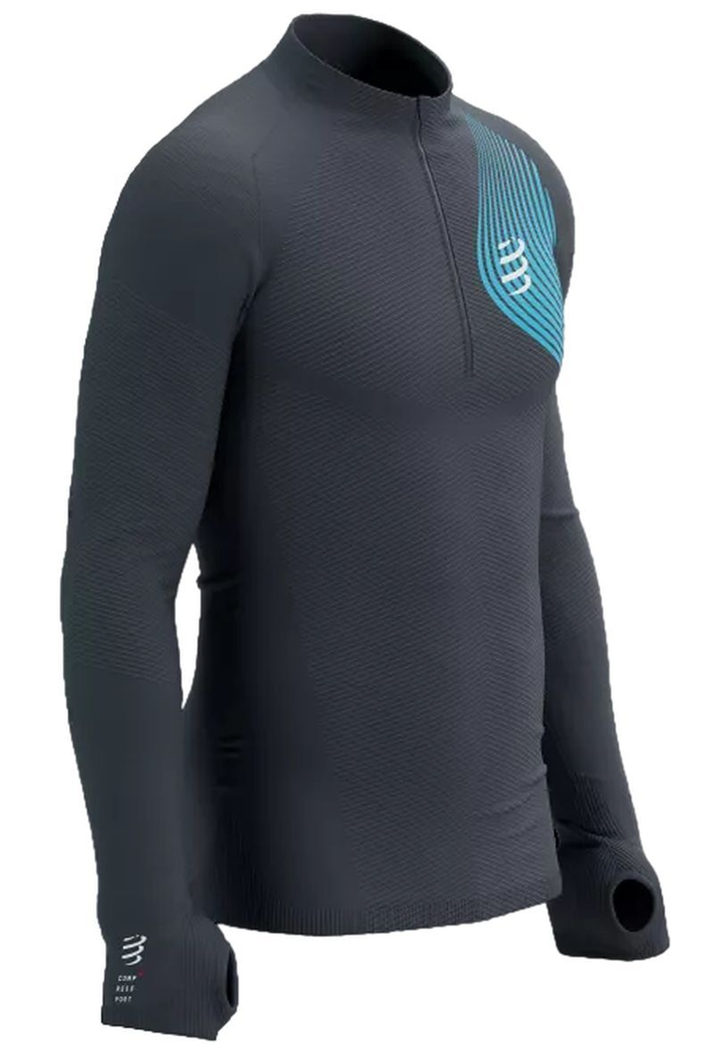 Компрессионка  Compressport Winter бег Postural Long Sleeve Top - серый