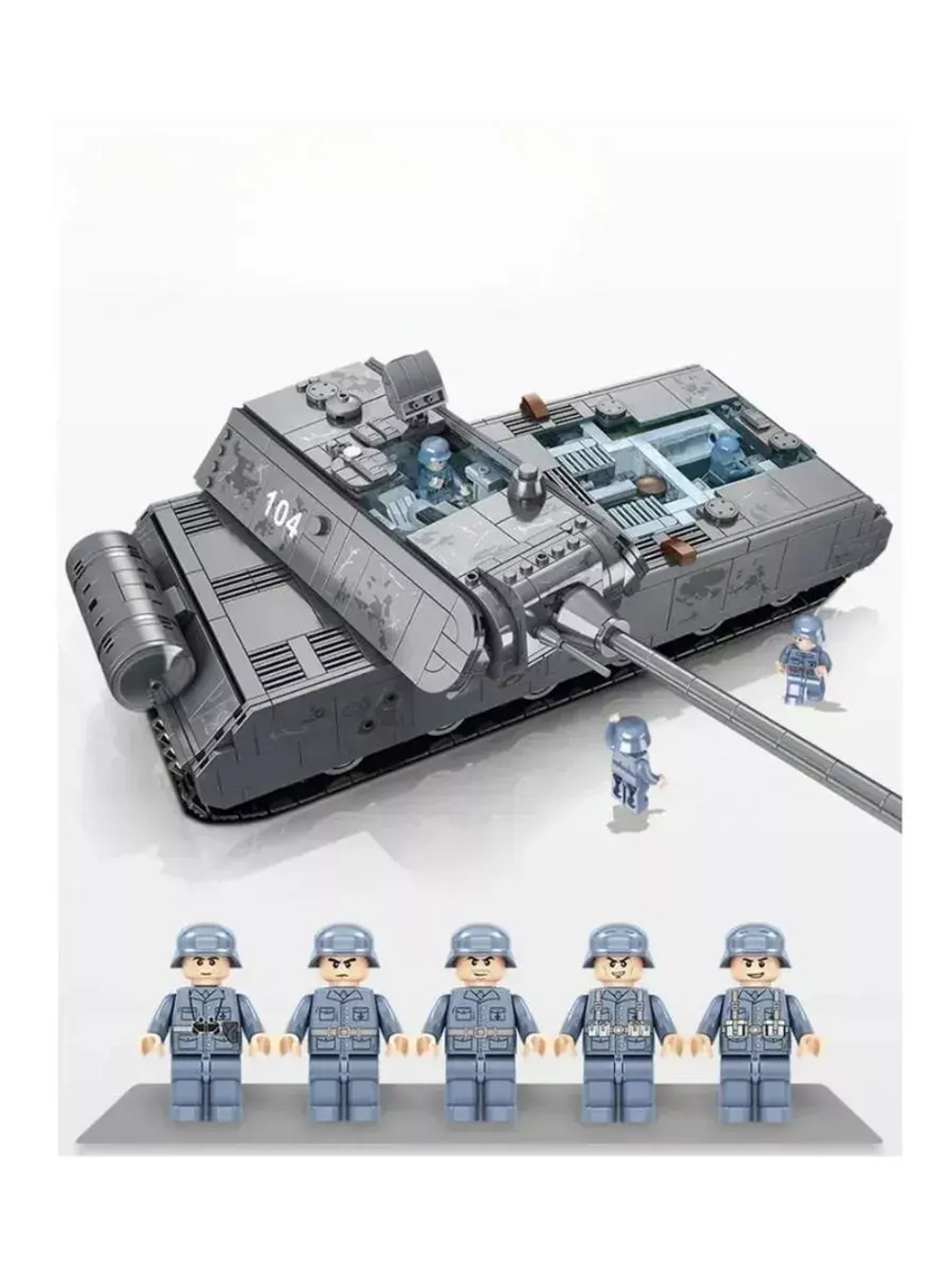 Конструктор Сверхтяжелый танк Маус 2127 деталей