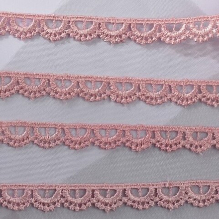Кружево гипюр KRUZHEVO шир.10мм цв.08 розовая пудра
