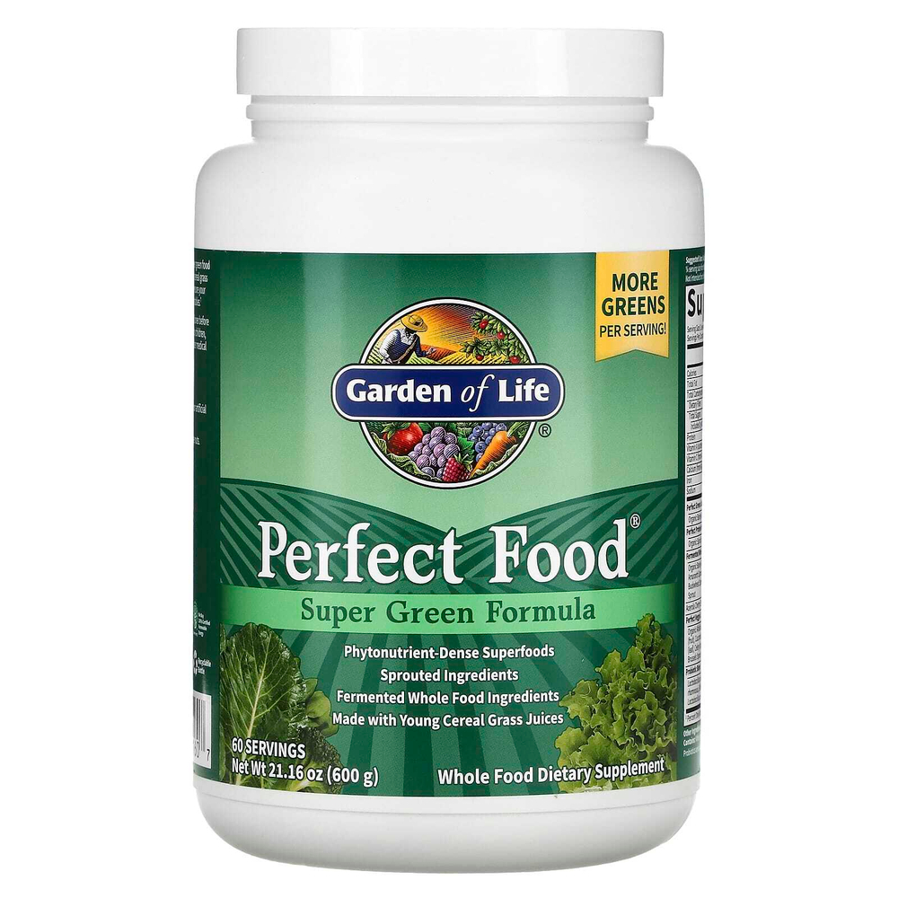 Garden of Life, Perfect Food, добавка из суперзелени, 600 г (21,16 унции)