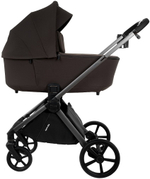 Детская коляска Pituso Teffy 4 в 1 с автокреслом Baesa Black с базой Turkish Coffee/Graphite