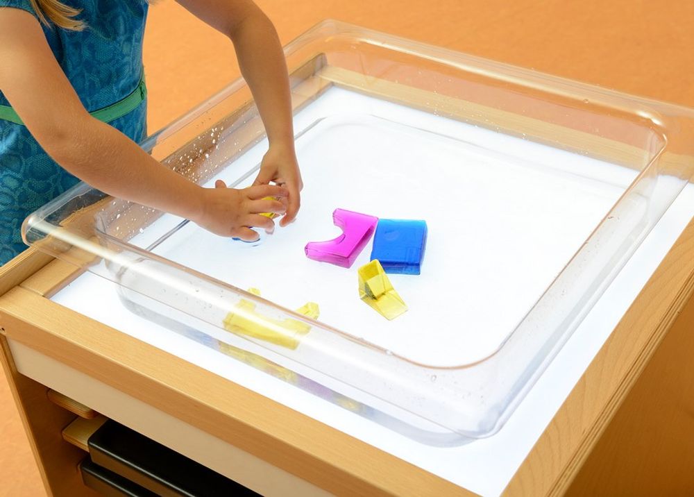 Лоток для игры с водой прозрачный (Квадратный)