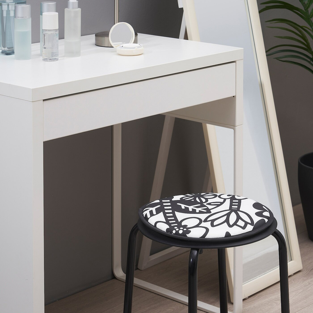 Подушка на стул IKEA BRUKSVARA (БРУКСВАРА), Белый с рисунком, 31 см