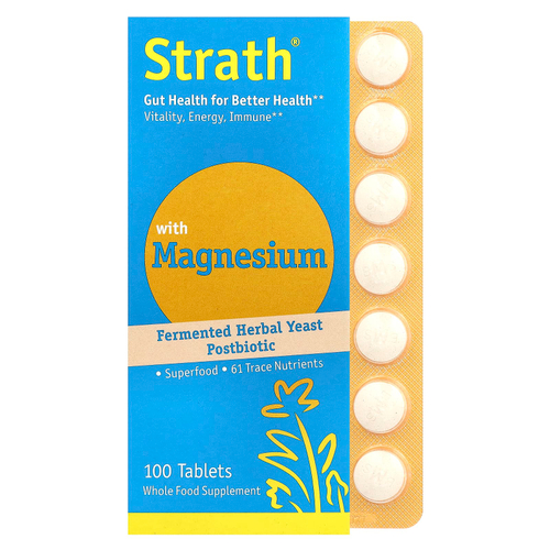 Bio-Strath, Постбиотик из ферментированных травяных дрожжей, с магнием, 100 таблеток
