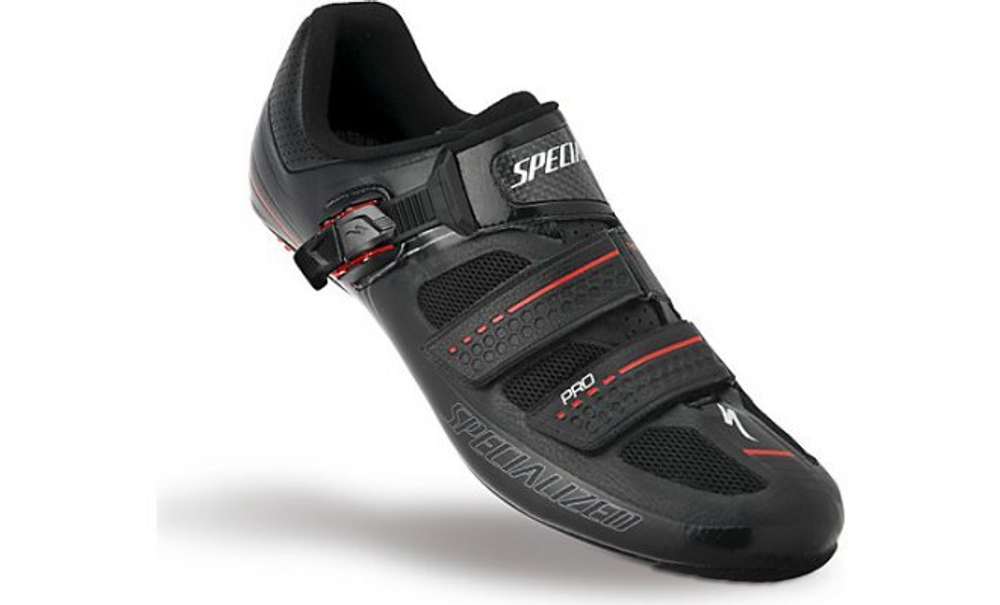 Велотуфли Specialized Pro, черный/красный, размер 43/9.6 (610E-1543)