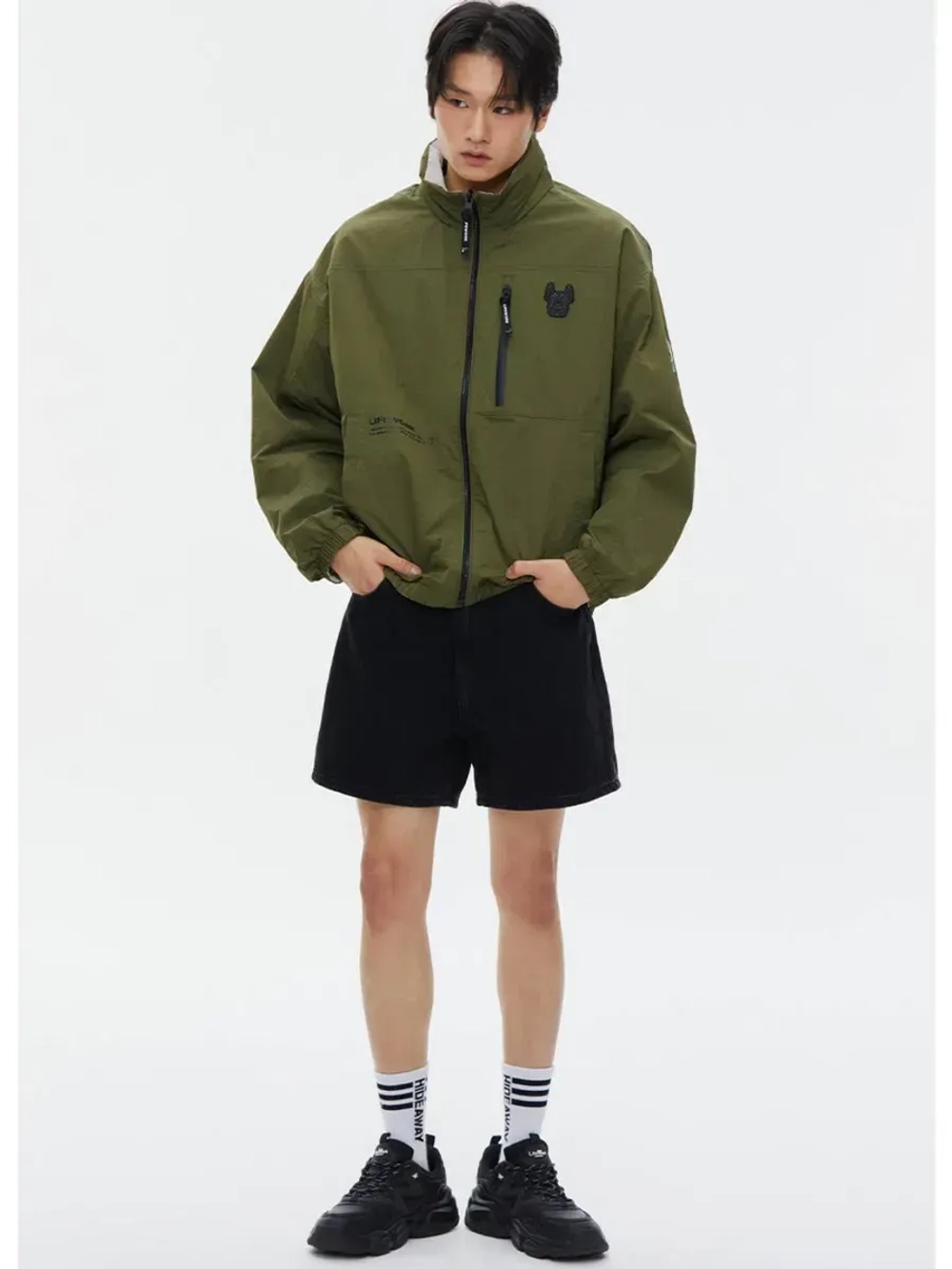 Двусторонняя куртка с высоким воротом