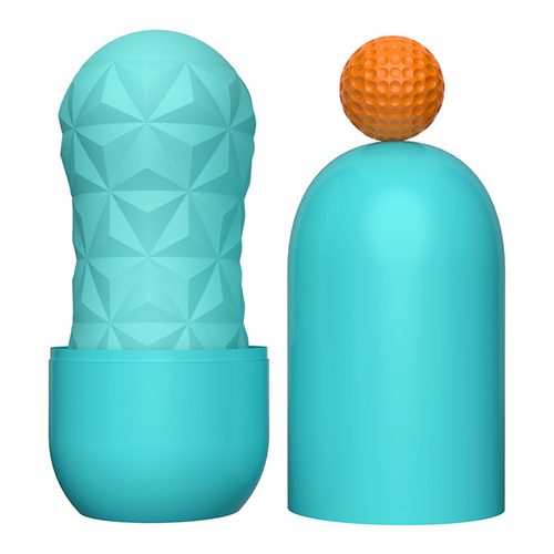 Голубой мастурбатор 14,5см в колбе Pretty Love Victoria Caspar Masturbation Sleeve BM-009229T6-3