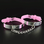 Оригинальные силиконовые наручники роового цвета (Цвет: розовый)