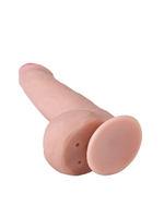 Телесный фаллоимитатор из реалистичного на ощупь материала - 18,6 см. (Цвет: телесный)