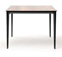 "Малага" обеденный стол из HPL 90х90см, цвет "дуб", каркас черный