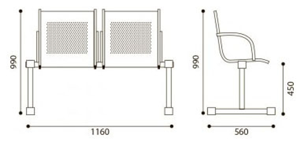 Система сидений СЕЛЕНА (2-Х , 3-х, 4-х МЕСТНАЯ)