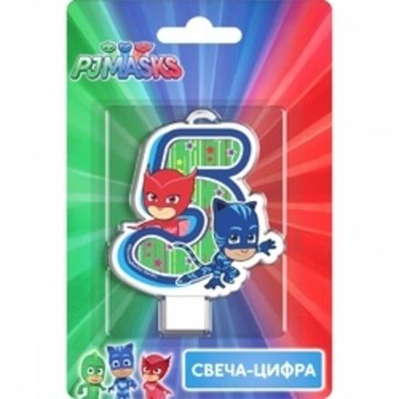 Свеча Цифра 5, Герои в масках, 8см