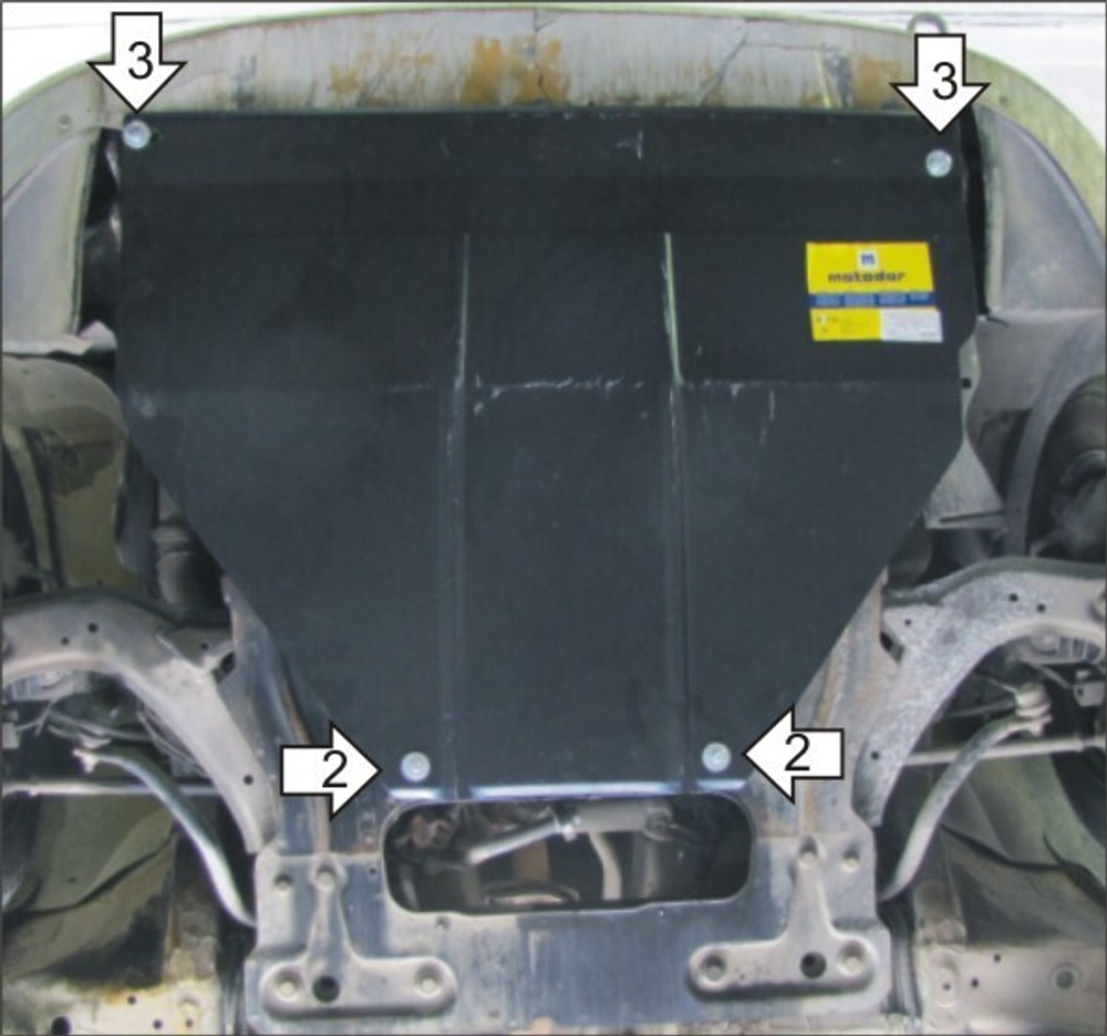 Защита картера Двигателя, КПП. 2 мм, Сталь. для Citroen Berlingo 2002-2008, Citroen Berlingo 1996-2002, Citroen Berlingo First 2008-2012 MOTODOR.00408