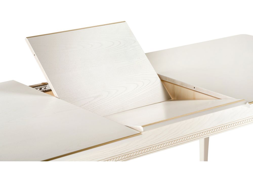 Стол Балмет 200(259)х100х77 молочный / золото